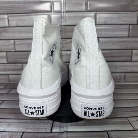 Converse All Star Women's White Move HI Platform Sneakers Shoe Size 10-NEW - Picture 4 of 7